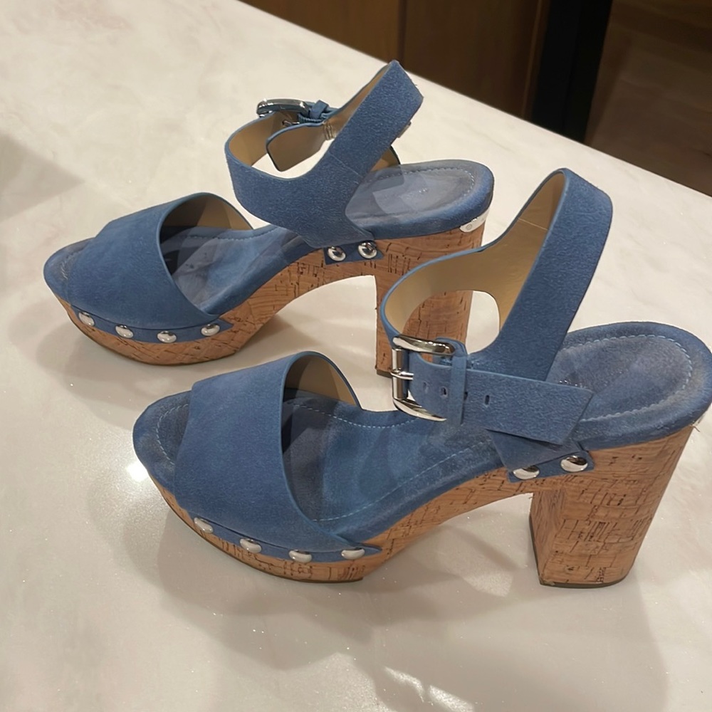 Michael Kors suede block heels!